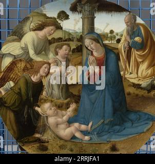 L'Adorazione del bambino di Cristo, c.1485-c.1507. Foto Stock