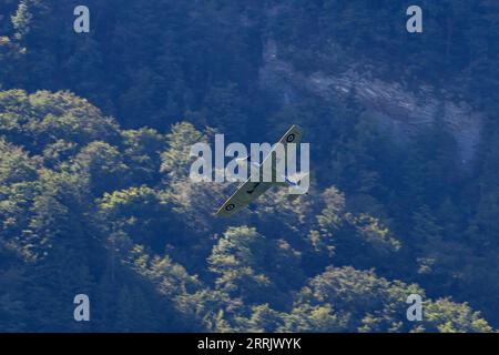 Supermarine Spitfire allo Zigairmeet Air Show 2023 a Mollis, Svizzera Foto Stock