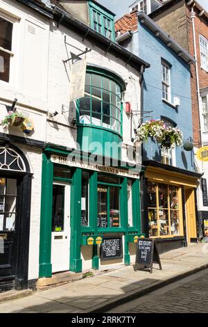 Browns Restaurant & Pie Shop, Steep Hill, Lincoln City, Lincolnshire, Inghilterra, REGNO UNITO Foto Stock