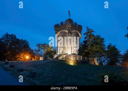 Germania, Assia, Odenwald, Lindenfels. Bismarckwarte sulla Litzelröder Höhe Foto Stock