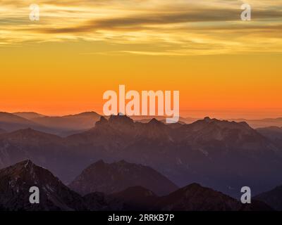 Serata estiva sullo Zugspitze, Foto Stock