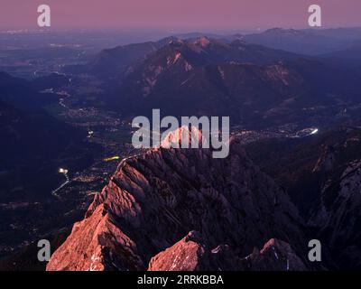 Serata estiva sullo Zugspitze, Foto Stock