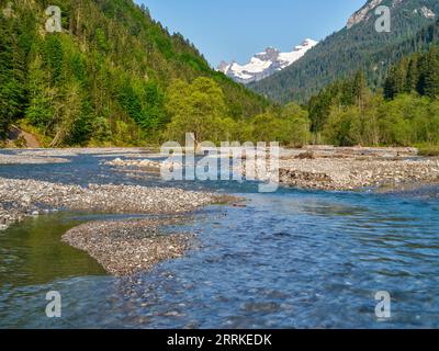 All'Hornbach, nella valle di Hornbach, nel Parco naturale tirolese della valle di Lech. Foto Stock