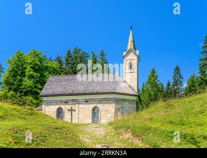 Germania, Baviera, Contea di Rosenheim, Kiefersfelden, Nußlberg, Cappella di Nußlberg Foto Stock