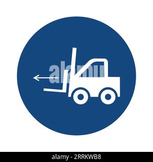 Simbolo del punto del carrello elevatore a forche Illustrazione Vettoriale