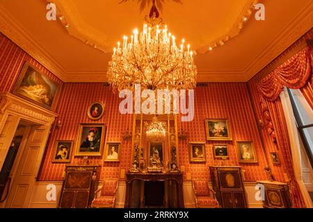 Inghilterra, Londra, Heartford House, Wallace Collection Museum, vista interna della Great Gallery Foto Stock