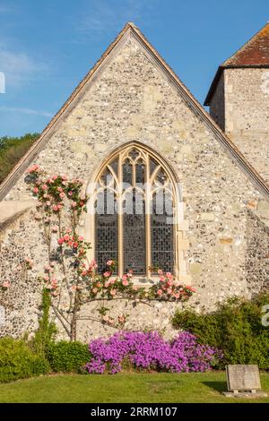 Inghilterra, Sussex, East Sussex, Eastbourne, East Dean Village, Chiesa di San Simone e San Giuda Foto Stock