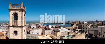 Skyline del centro storico portoghese di El Jadida, Marocco Foto Stock