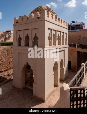 Storica Koubba el-Baadiyn a Marrakech, risalente al periodo degli Almoravidi, in Marocco Foto Stock