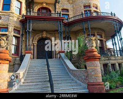 Dettaglio del Palazzo Vescovile, Galveston Island, Texas. Foto Stock