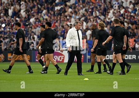 Julien Mattia/le Pictorium - partita di apertura della Coppa del mondo di rugby Francia, nuova Zelanda. , . Francia/Seine-Saint-Denis/Saint-Denis - Ian Foster alla partita di apertura della Coppa del mondo di rugby 2023 tra gli All-Blacks e il XV de France, allo Stade de France, 8 settembre 2023. Crediti: LE PICTORIUM/Alamy Live News Foto Stock