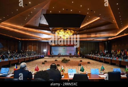 221213 -- NAIROBI, 13 dicembre 2022 -- questa foto scattata il 30 novembre 2021 mostra l'ottava Conferenza ministeriale del Forum sulla cooperazione Cina-Africa FOCAC a Dakar, capitale del Senegal. Xinhua titoli: La cooperazione con la Cina porta migliori infrastrutture, più posti di lavoro, sviluppo sostenibile in Africa LixYan PUBLICATIONxNOTxINxCHN Foto Stock