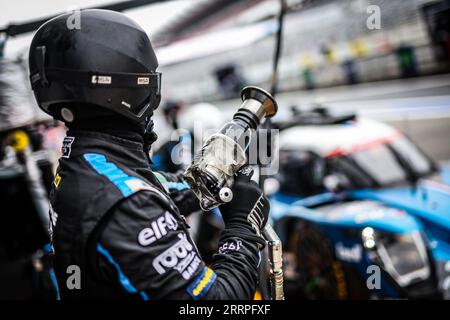 Oyama, Japon. 9 settembre 2023. ALPINE Elf Team ambiance pitstop durante la 6 ore di Fuji 2023, 6° round del FIA World Endurance Championship 2023, dal 7 al 10 settembre 2023 sul Fuji Speedway, a Oyama, Giappone - foto Florent Gooden/DPPI Credit: DPPI Media/Alamy Live News Foto Stock