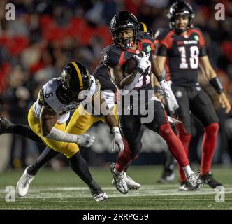 Ottawa, Canada. 8 settembre 2023. Devonte Williams (31) degli Ottawa Redblacks gioca nella stagione regolare della Canadian Football League tra Ottawa Redblacks e gli Hamilton Tiger-Cats. I Tiger-Cats vinsero 27-24. Foto Stock