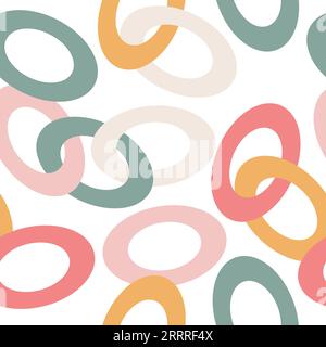 Ellisse motivo ovale senza cuciture sfondo vettore astratto Illustrazione Vettoriale