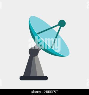 Parabola parabolica satellitare antenna radar Illustrazione Vettoriale