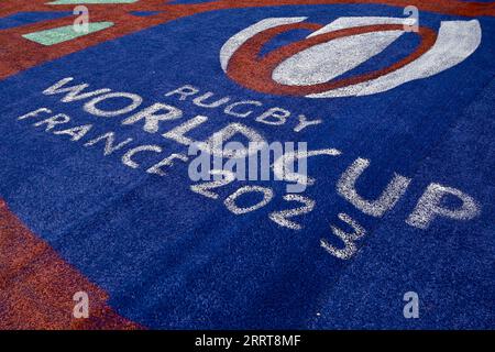 Julien Mattia/le Pictorium - partita di apertura della Coppa del mondo di rugby Francia, nuova Zelanda. 8 settembre 2023. Francia/Seine-Saint-Denis/Saint-Denis - partita di apertura della Coppa del mondo di rugby 2023 tra gli All-Blacks e il XV de France, allo Stade de France, 8 settembre 2023. Crediti: LE PICTORIUM/Alamy Live News Foto Stock