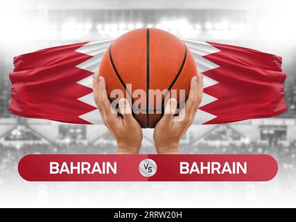 Immagine concettuale della Coppa di gara di pallacanestro delle squadre nazionali del Bahrain vs Bahrain Foto Stock