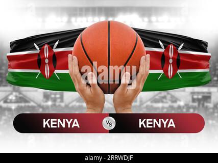 Immagine concettuale della coppa di gara della partita di pallacanestro Kenya vs Kenya National Basketball Teams Foto Stock