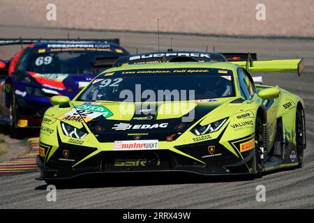 9 settembre 2023, Sachsenring, Hohenstein-Ernstthal, DTM 2023, Sachsenring, 8 settembre. - 10 settembre 2023, nella foto Mirko Bortolotti, SSR Performance, Thierry Vermeulen, Emil Frey Racing Foto Stock