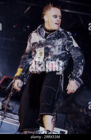 Il Prodigy si esibisce al T-in-the Park Festival nel 1996 Foto Stock