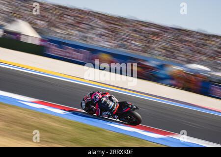 San Marino. 9 settembre 2023. BOLOGNA, BO - 09.09.2023: MOTOGP SAN MARINO e RIVIERA DE RIMINI - Motorcycle - MotoGP - GP di San Marino e Riviera di Rimini - Sprint Race della dodicesima tappa del Campionato del mondo MotoGP, che si terrà sul circuito Marco Simoncelli di Misano, questo sabato (09). Nella foto, Aleix Espargaro (#AE41) dalla Spagna, in gara per il team Aprilia Racing. (Foto: Luca Castro/Fotoarena) crediti: Foto Arena LTDA/Alamy Live News Foto Stock