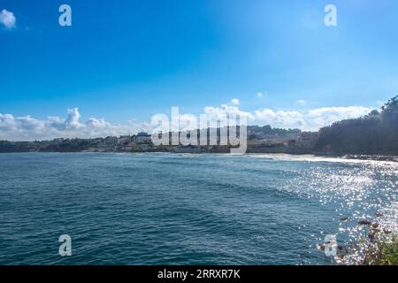 Chiaiolella vista dall'isola di Vivara a Procida , Napoli, Italia Foto Stock