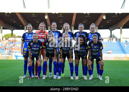 St Polten partenza per la partita di qualificazione UEFA Womens Champions League St Polten vs PAOK all'NV Arena St Polten (Tom Seiss/ SPP) credito: SPP Sport Press Photo. /Alamy Live News Foto Stock