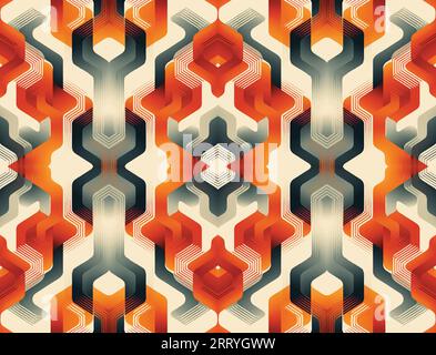 Sfondo con motivo continuo e ripetuto della chiave di un meccanico Illustrazione Vettoriale