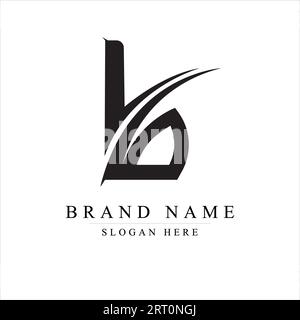 Lettera iniziale logo e simbolo delle ali. Elemento di design delle ali, lettera iniziale A icona del logo, modello iniziale del logo, lettera di design del logo B . Elegante e moderno Illustrazione Vettoriale