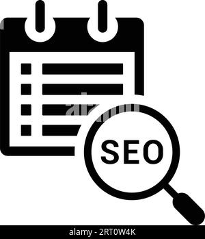 Icona SEO Note. EPS vettoriale in stile piatto per infografiche, web design, presentazioni e materiali stampati. Illustrazione Vettoriale