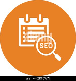 Icona SEO Note. EPS vettoriale in stile piatto per infografiche, web design, presentazioni e materiali stampati. Illustrazione Vettoriale