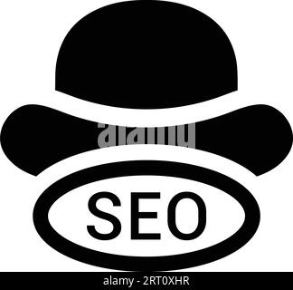 SEO White Hat Icon può essere utilizzato per lo sviluppo di app e dispositivi mobili o per scopi commerciali o per qualsiasi tipo di progetto. Illustrazione Vettoriale