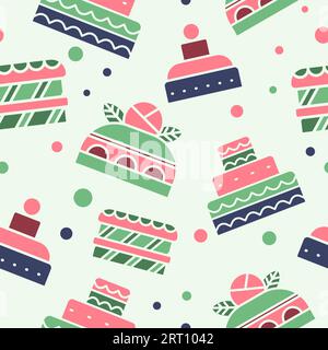 Dessert dolci con mousse e panna, condimento. Torta per le vacanze o i compleanni con ornamenti e decorazioni. Caramelle e condimenti sopra. Patt. Senza interruzioni Illustrazione Vettoriale