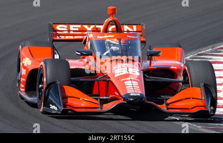 Monterey, California, USA. 09 settembre 2023 Monterey, CA, U.S.A. AJ Foyt Racing, Benjamin Pedersen (55) di uscire dalla curva 5 durante il Firestone Grand Prix di Monterey NTT Indycar Qualifying al WeatherTech Raceway Laguna Seca Monterey, CA Thurman James/CSM Credit: Cal Sport Media/Alamy Live News Foto Stock