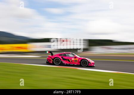 85 BOVY Sarah (bel), GATTING Michelle (dnk), FREY Rahel (Svizzera), Iron Dames, Porsche 911 RSR - 19, azione durante la 6 ore di Fuji 2023, 6° round del FIA World Endurance Championship 2023, dal 7 al 10 settembre 2023 sulla Fuji Speedway, a Oyama, Giappone Foto Stock