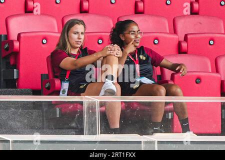 Utrecht, Paesi Bassi. 10 settembre 2023. Utrecht - Sophie Cobussen durante l'incontro tra FC Utrecht V1 contro Feyenoord V1 a Galgewaard il 10 settembre 2023 a Utrecht, Paesi Bassi. Credito: Immagini da Box a Box/Alamy Live News Foto Stock