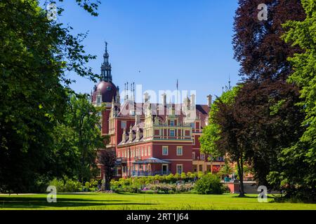 Fuerts Pueckler Park e Bad Muskau Castle Foto Stock