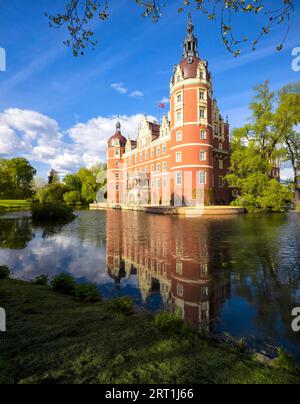 Prince Pueckler Park Bad Muskau, nuovo castello Foto Stock