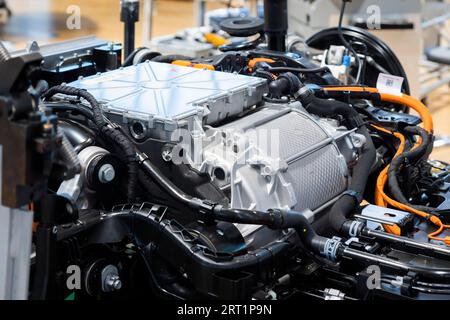 Volkswagen produce l'ID.3 completamente elettrico presso la fabbrica trasparente di Dresda dall'inizio dell'anno Foto Stock