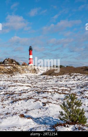 Faro vicino a Hoernum sull'isola di Sylt Foto Stock