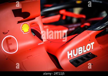 Melbourne, Australia, 12 marzo 2020: Dettaglio della Scuderia Ferrari Mission Winnow durante l'esame al Gran Premio d'Australia di Formula 1 2020 Foto Stock