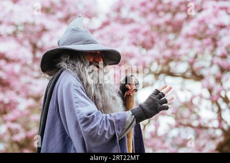 Christchurch, nuova Zelanda, 16 settembre 2019: Il famigerato mago di Christchurch nei giardini botanici in una calda giornata primaverile in nuova Zelanda Foto Stock