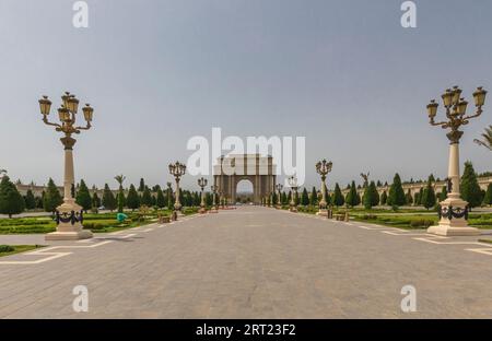 Arco di Trionfo nella città di Ganja in Azerbaigian Foto Stock