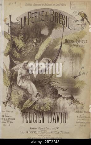 Copertina della partitura vocale dell'opera la Perle du BR&#xe9;sil (la perla del Brasile) di F&#xe9;Licien David, c.1884. Raccolta privata. Foto Stock