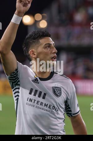 WASHINGTON, DC, USA - 9 SETTEMBRE 2023: San Jose terremoti l'attaccante Jefferson Savarino (10) sulla strada per prendere un calcio d'angolo durante un match MLS tra DC United e San Jose Earthquakes il 9 settembre 2023, all'Audi Field di Washington, DC. (Foto di Tony Quinn-Alamy Live News) Foto Stock