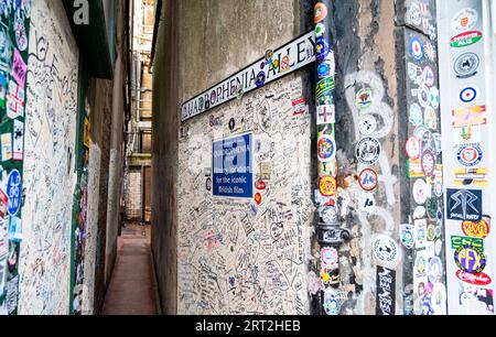 La famosa Quadrophenia Alley dove sono state girate delle scene per il celebre film Quadrophenia realizzato nel 1979 a Brighton , Sussex , Inghilterra Regno Unito Foto Stock