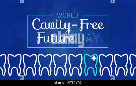 Illustrazione di sfondo creativo del World Cavity-Free Future Day Illustrazione Vettoriale