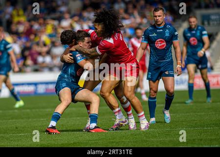 Eccles domenica 10 settembre 2023. Durante il BetFred Super League match tra Salford Red Devils e Warrington Wolves all'AJ Bell Stadium, Eccles domenica 10 settembre 2023. (Foto: Ian Charles | mi News) crediti: MI News & Sport /Alamy Live News Foto Stock