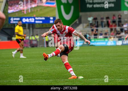 Eccles domenica 10 settembre 2023. Durante il BetFred Super League match tra Salford Red Devils e Warrington Wolves all'AJ Bell Stadium, Eccles domenica 10 settembre 2023. (Foto: Ian Charles | mi News) crediti: MI News & Sport /Alamy Live News Foto Stock